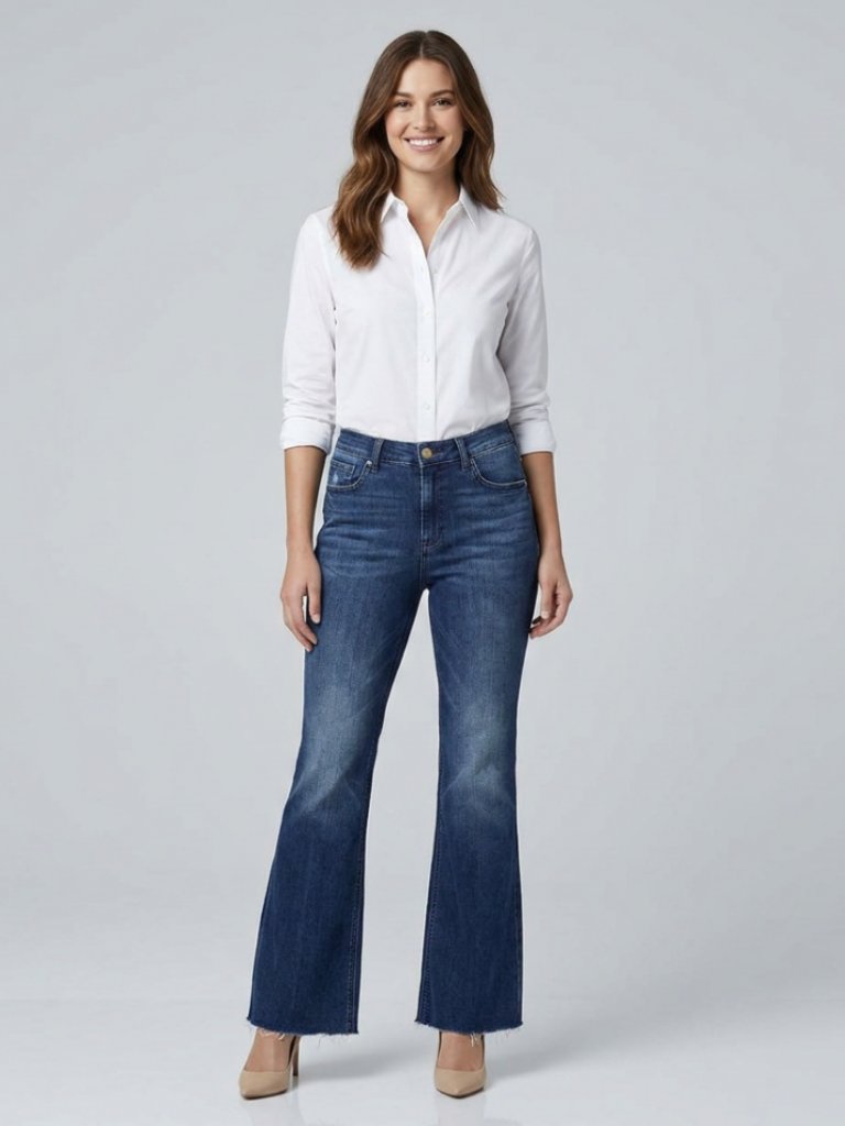 Current/Elliott Women's Blue The Boulevard Zenith Wash 30 X 28” Inseam ( Crop)